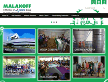 Tablet Screenshot of malakoff.com.my
